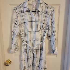 Isabel Maternity Tunic Shirt, size Small, black & white.